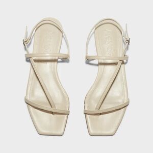 Aeyde Ella Nappa Leather Sandals, Creamy, Size 36